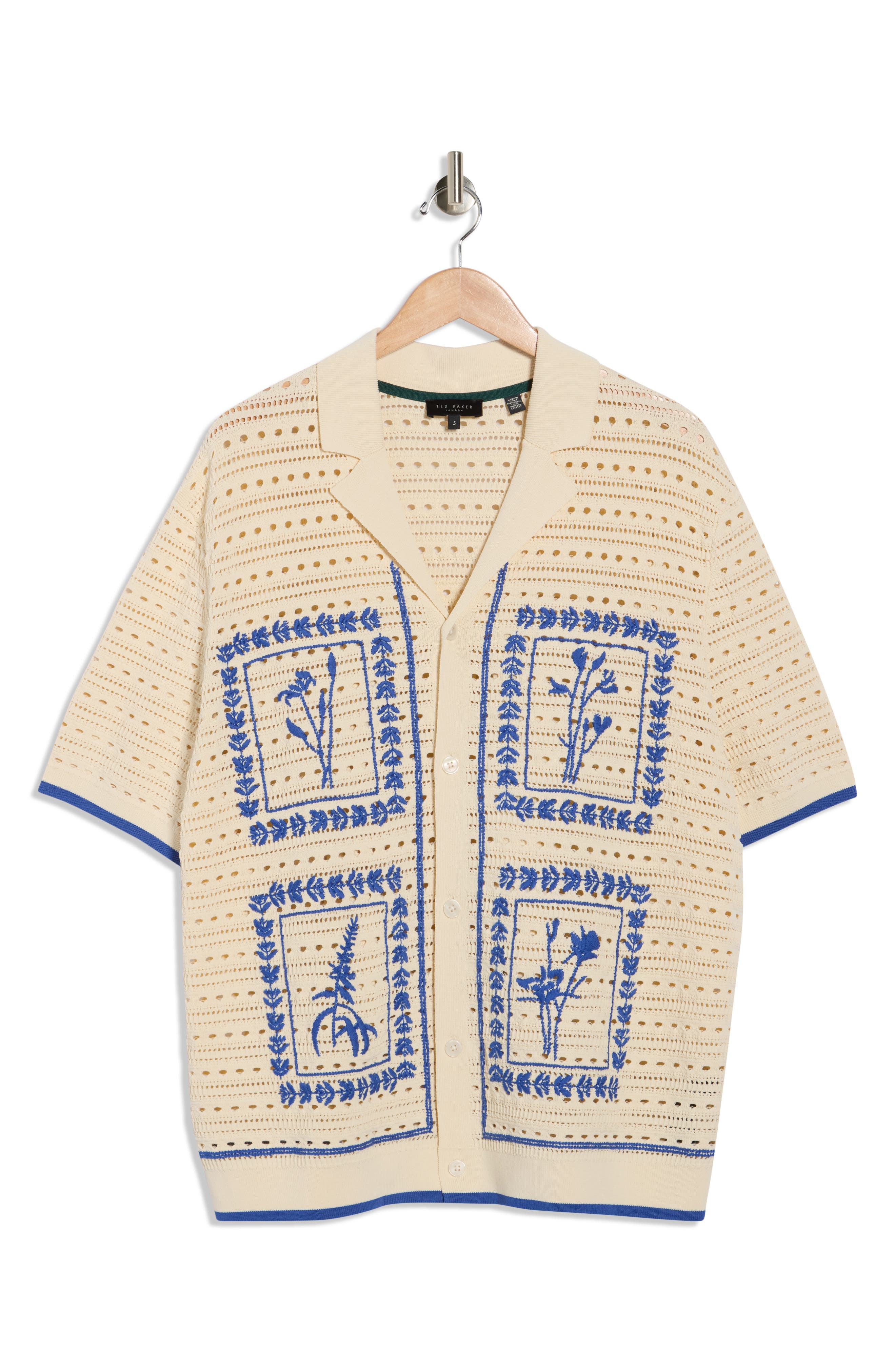 Ted Baker London Barri Embroidered Camp Shirt