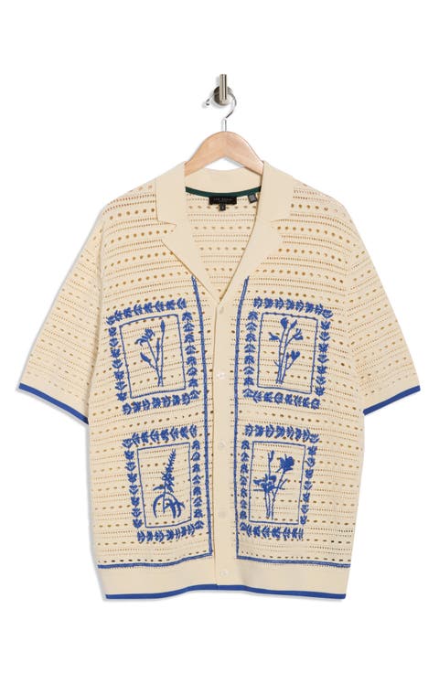 Barri Embroidered Camp Shirt