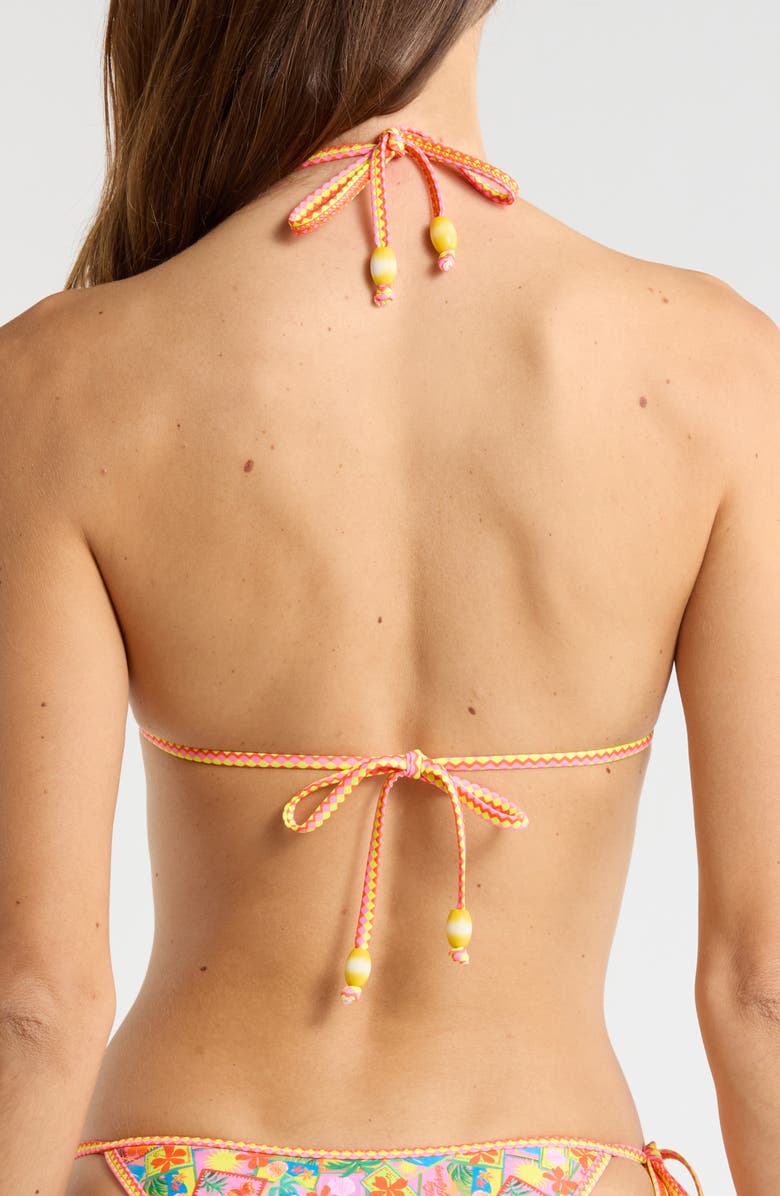 Kulani Kinis Bind Halter Bikini Top, Alternate, color, Sunshine Snap