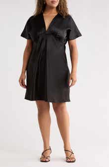 Renee C Deep V-Neck Cocktail Dress
