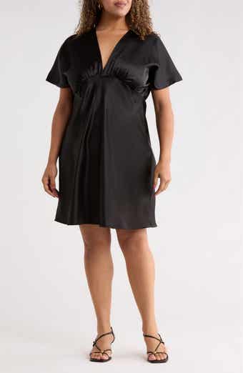 Renee C Deep V-Neck Cocktail Dress