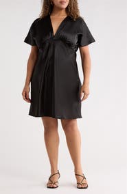 Renee C Deep V-Neck Cocktail Dress