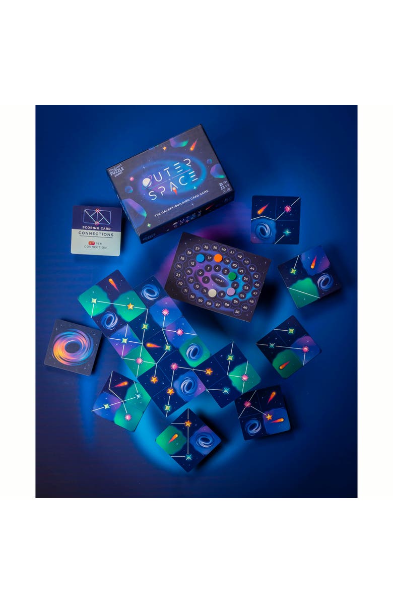 Professor Puzzle Outer Space Galaxy Building Card Game, Alternate, color, 