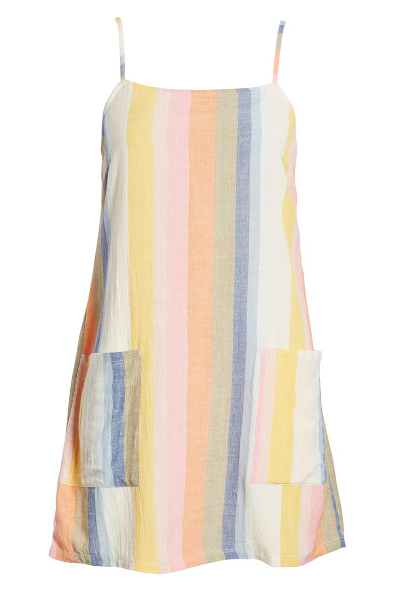 Straight Round Stripe Sundress, Alternate, color, MULTI