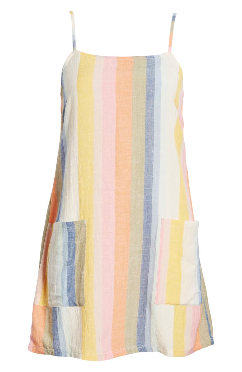 Billabong Straight Round Stripe Sundress, Alternate, color, 