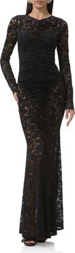 AFRM Jenima Long Sleeve Lace Mermaid Gown