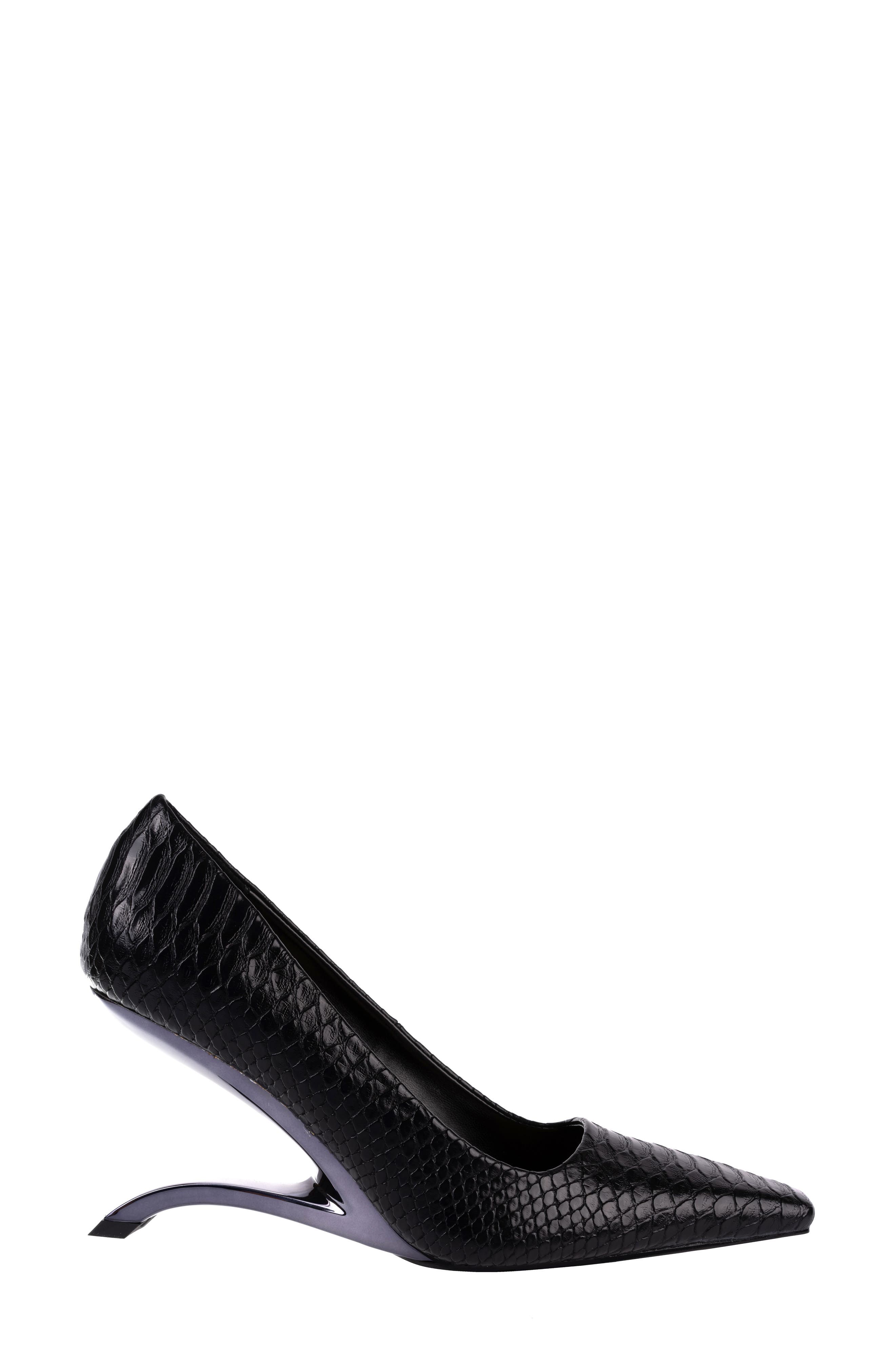 NINETY UNION Intense Snake Embossed Pump, Alternate, color, Black Snake