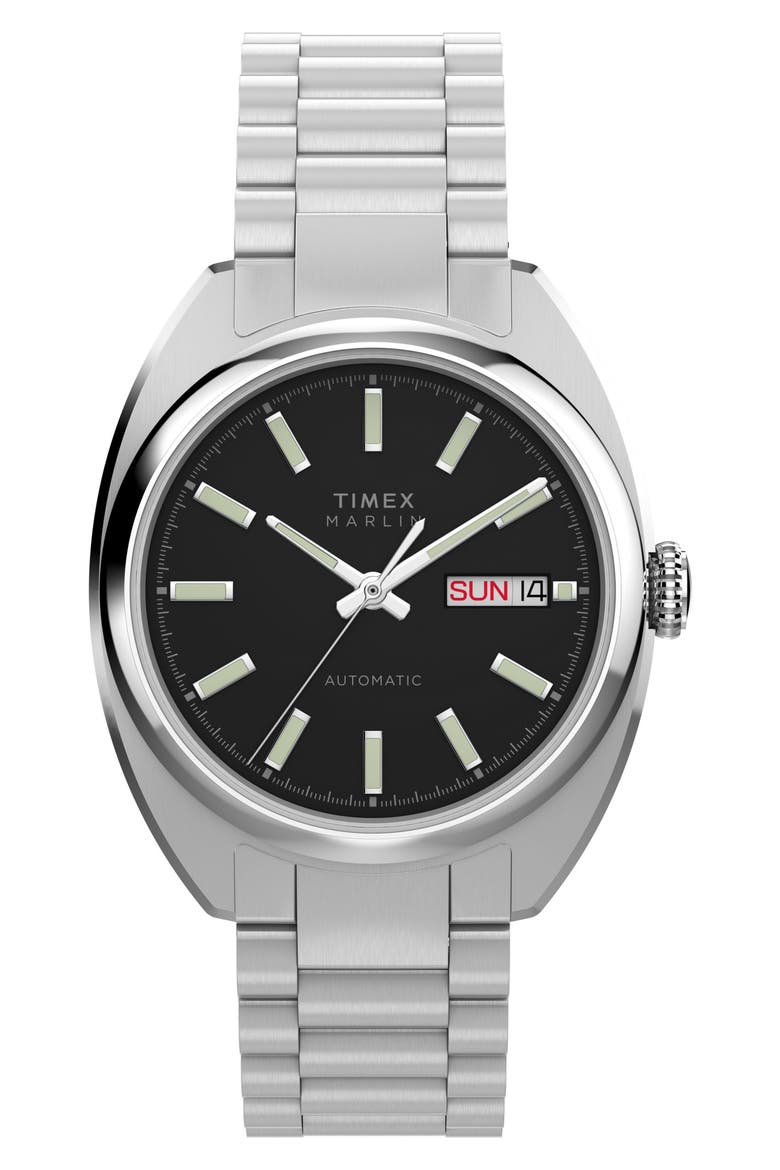 Marlin® Draper Automatic Bracelet Watch, 37mm, Main, color, STAINLESS STEEL