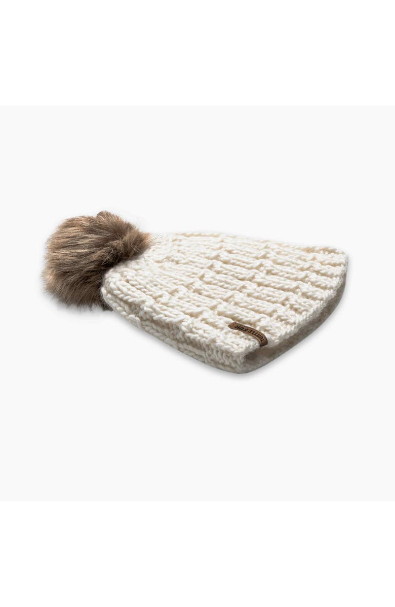 Turtle Fur Fifi Wool Pom Beanie, Alternate, color, White