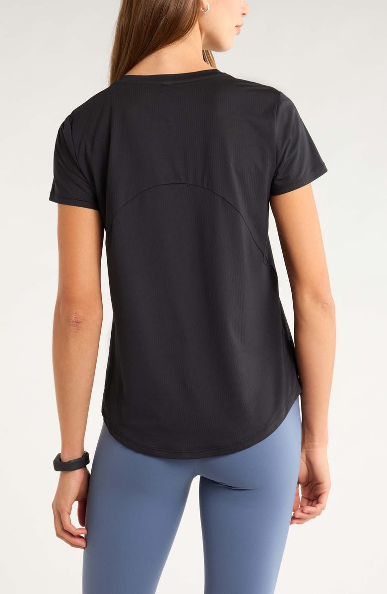 Zella Rally Mesh T-Shirt, Alternate, color, Black