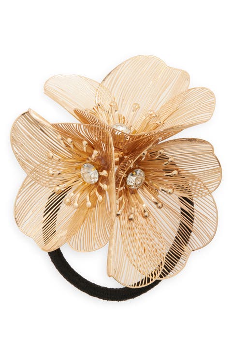 Filigree Flower Ponytail Holder