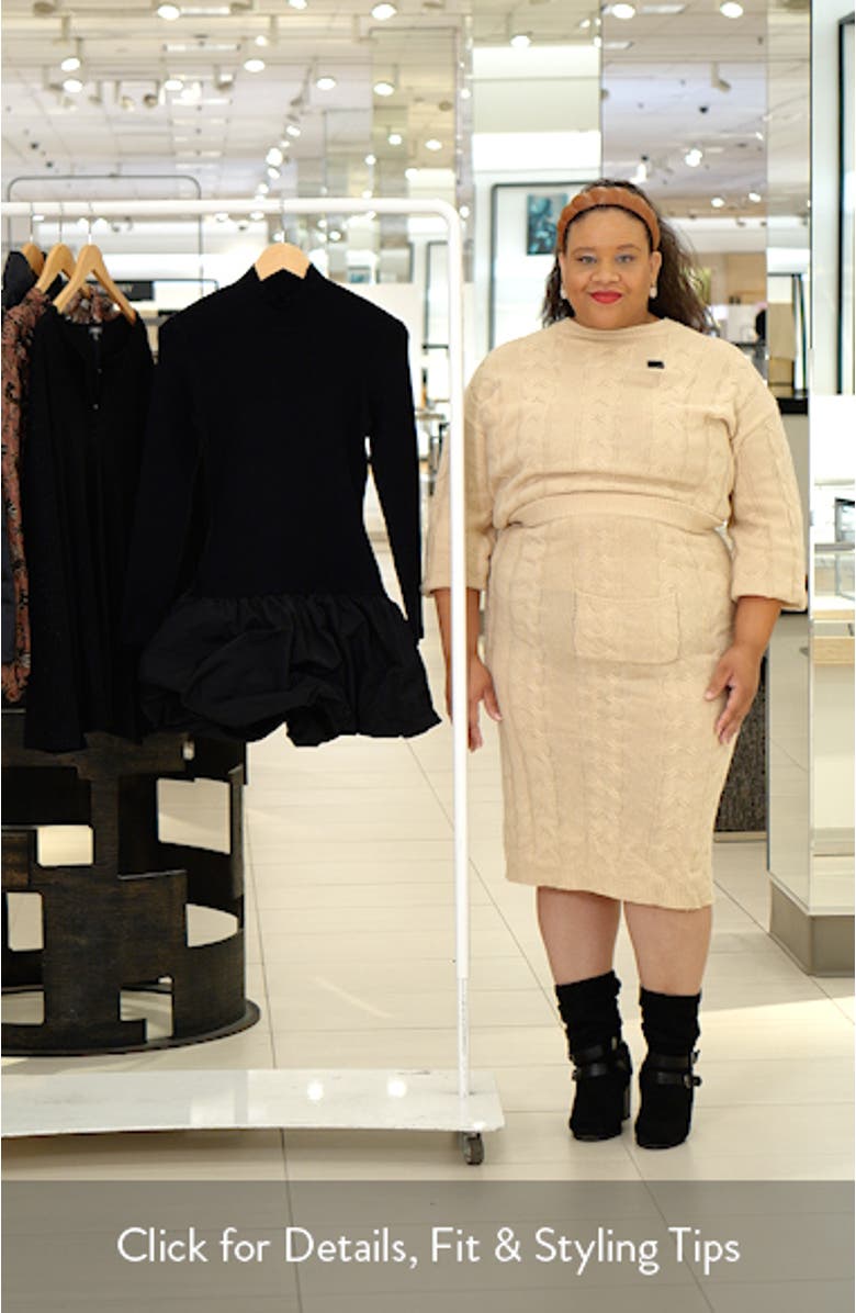 Penna Long Sleeve Bubble Hem Minidress, sales video thumbnail