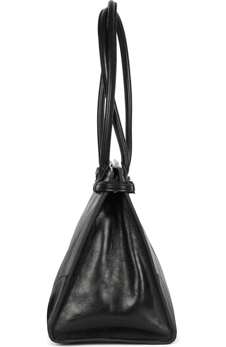 Jeffrey Campbell Palomino Leather Satchel, Alternate, color, Black