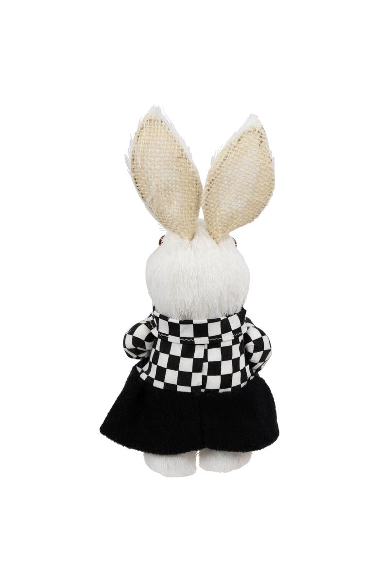 Northlight Girl Easter Rabbit Figurine in Checkered Dress -10", Alternate, color, Black