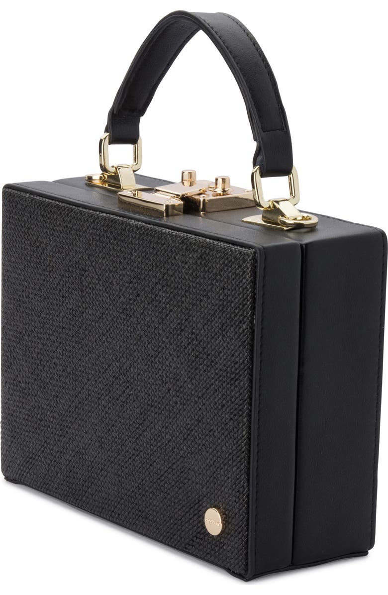 Olga Berg Georgia Straw Woven Clutch, Alternate, color,