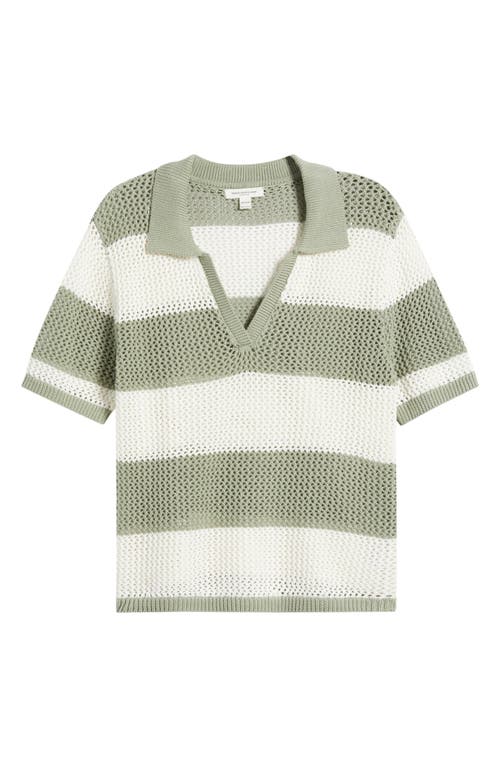 BEACHLUNCHLOUNGE BEACHLUNCHLOUNGE SKYE STRIPE CROCHET POLO