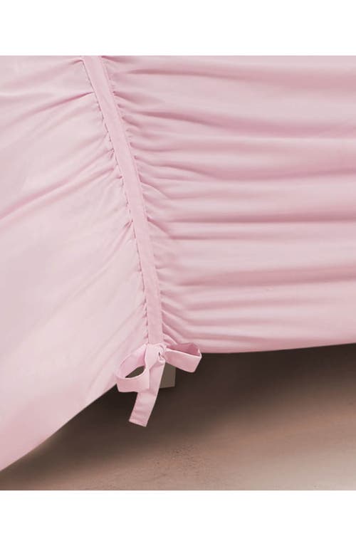 Juicy Couture Ribbon Ruched Comforter & Sham Set In Pink