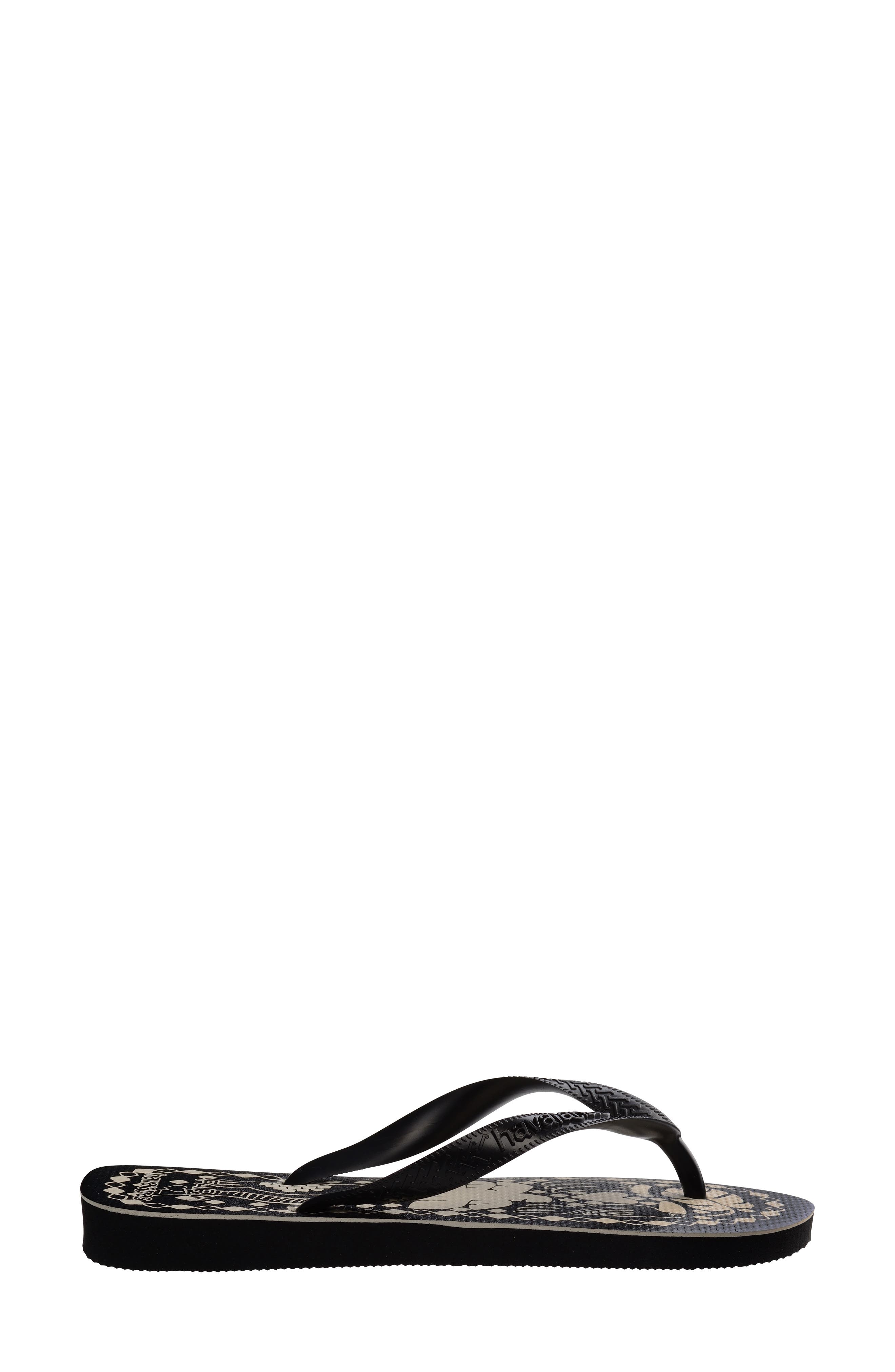 Havaianas x FARM Rio Day 'N Night Flip-Flop, Alternate, color, Black