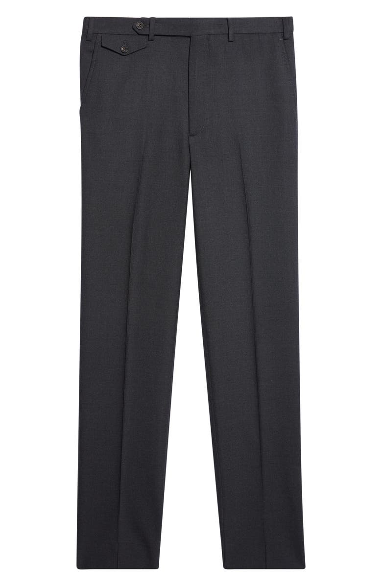 J. Mueser Waverly High Twist Virgin Wool Trousers, Alternate, color, Charcoal