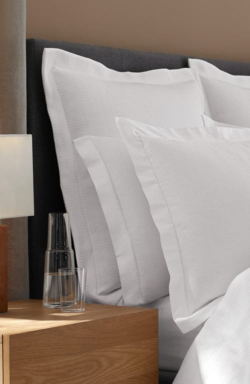 H By Frette Waves Set Of 2 Pillow Shams In White