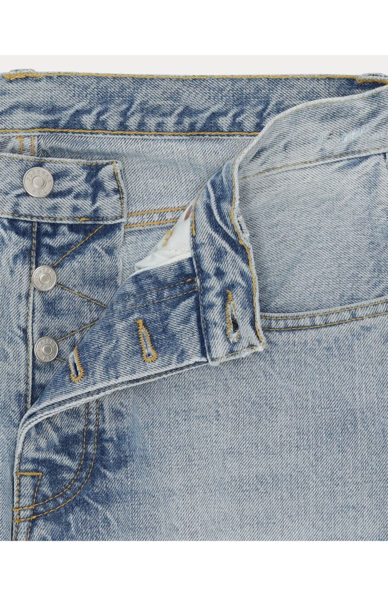 Fortela 965 John Japan Selvedge with Matte silver metal rivet Regular Fit Denim Pants, Alternate, color, Dark Bleach Wash