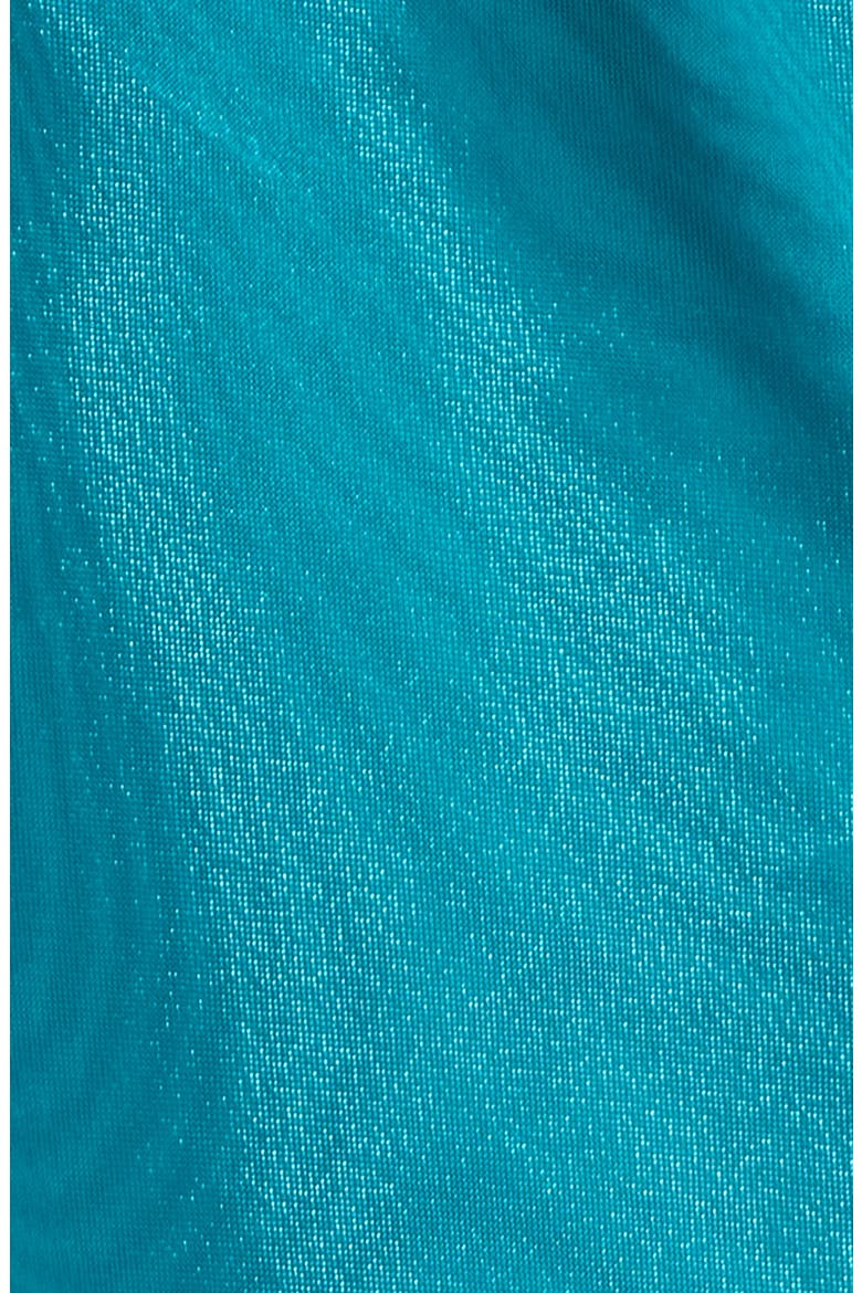 Bow Detail One-Shoulder Taffeta Jumpsuit, Alternate, color, JADE
