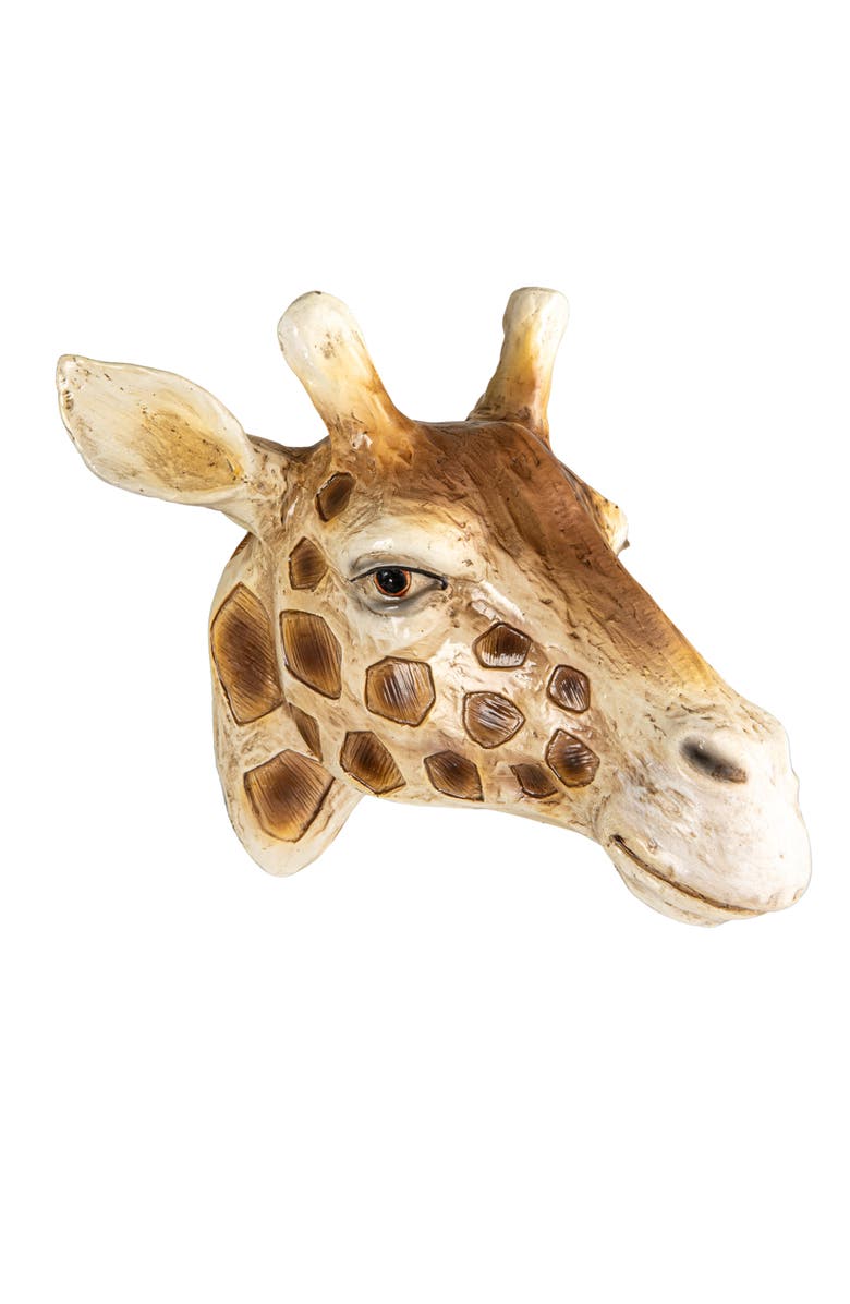 Storied Home Giraffe Head Wall Vase, Main, color, Yellow