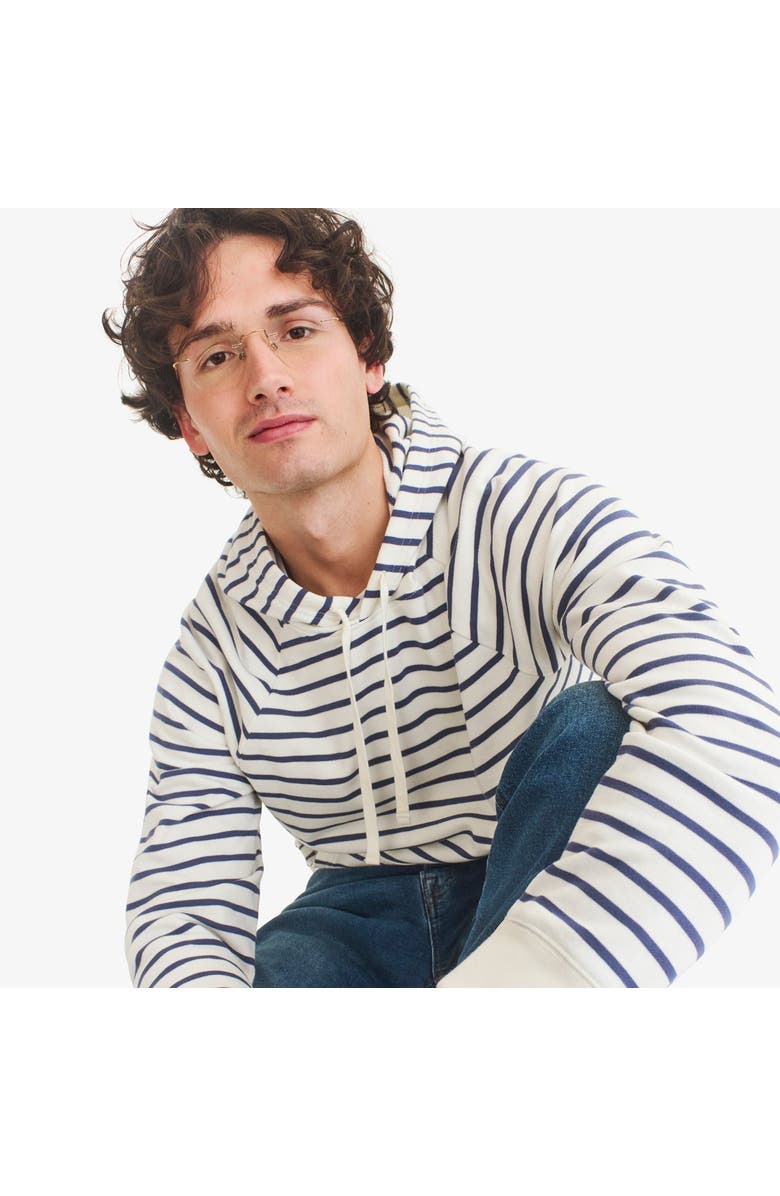 Primary Adult Stripe Pullover Hoodie, Alternate, color, Sunwashed Navy Ivory Stripe