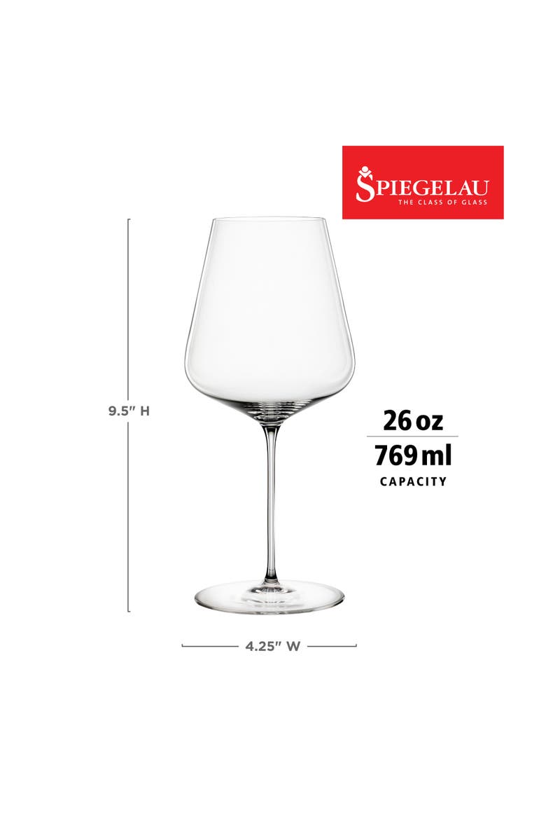 SPIEGELAU Definition Bordeaux Wine Glass Set of 2, Alternate, color, Clear