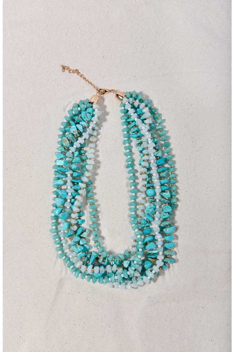 Multi Strand Turquoise Necklace, Alternate, color, TURQUOISE