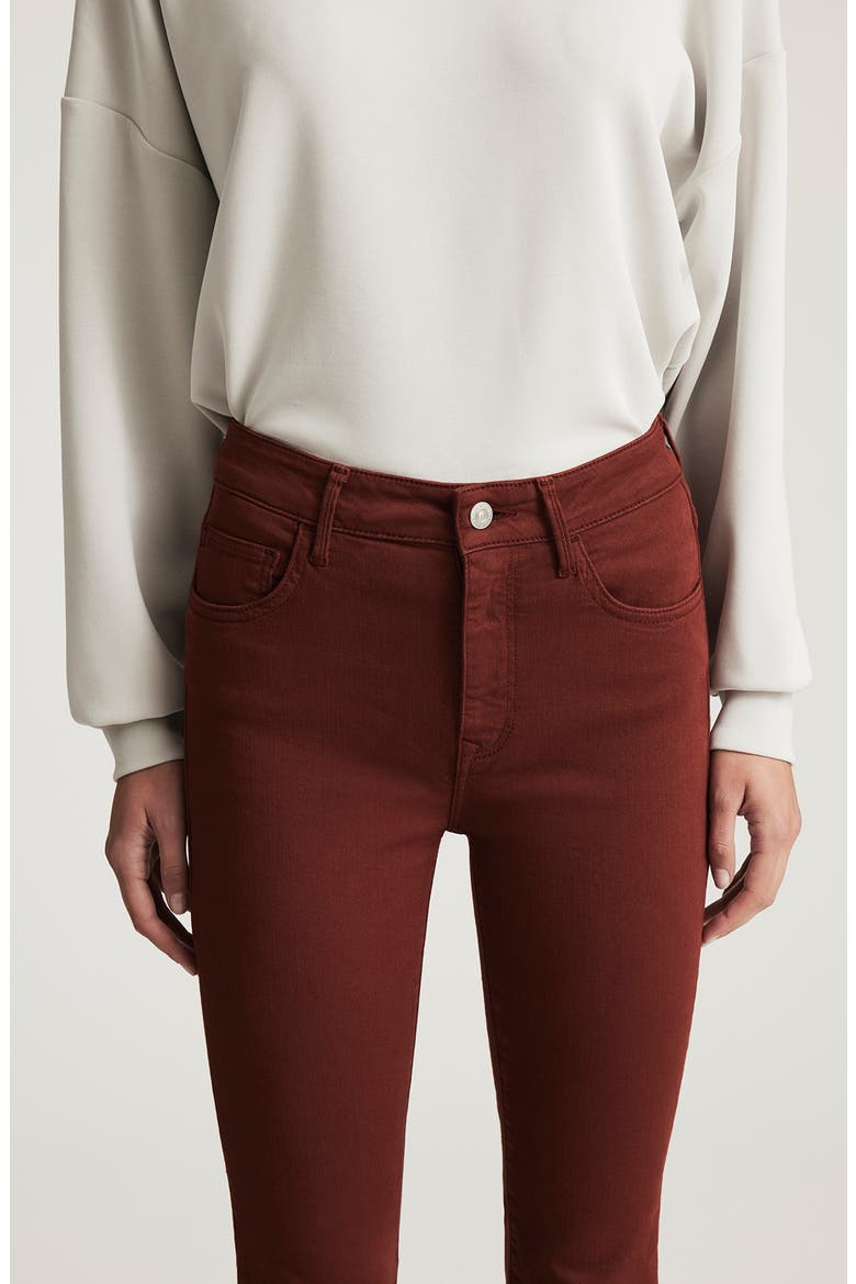 Anika Mid Waist Raw Hem Crop Flare Jeans, Alternate, color, ANDORRA FLEX BLUE