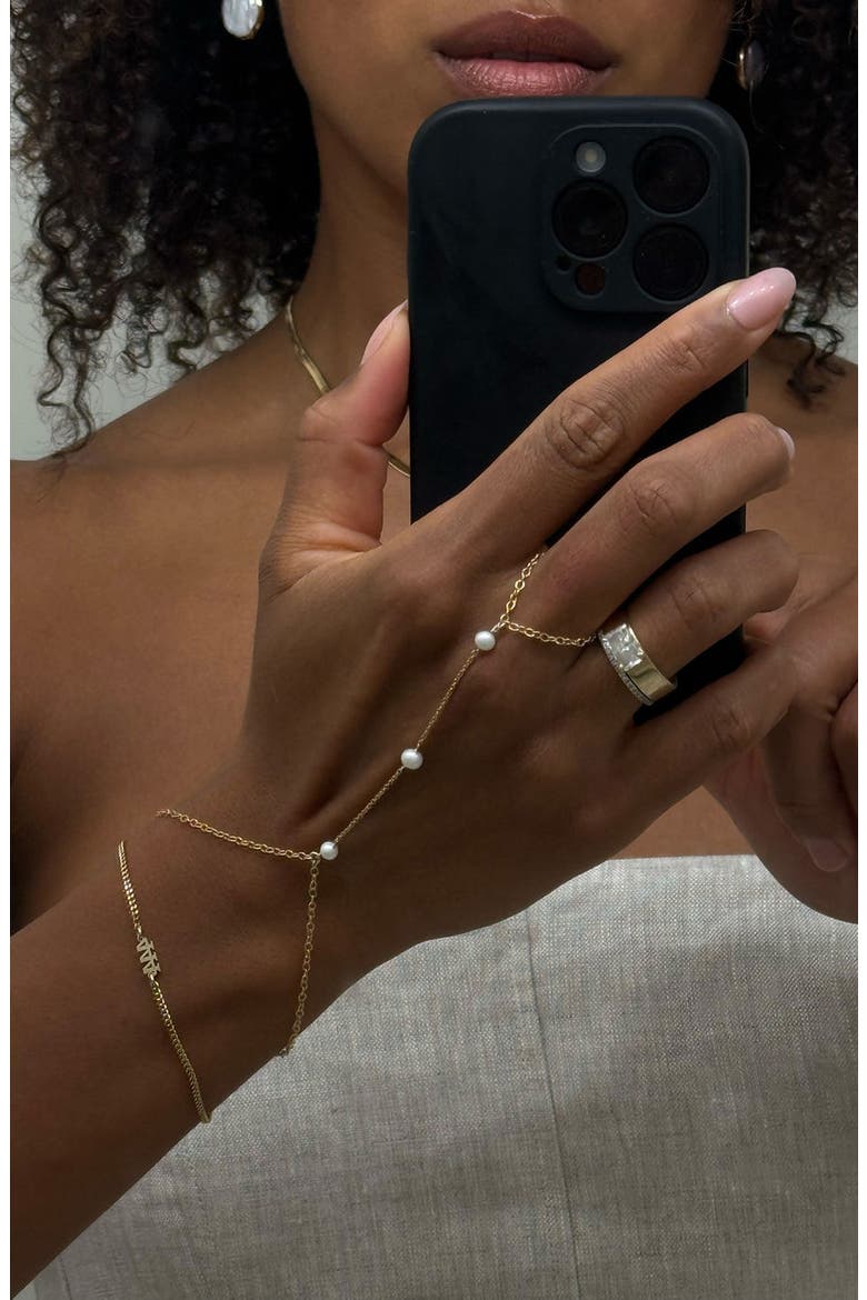 Bobbi Hand Chain, Alternate, color, GOLD