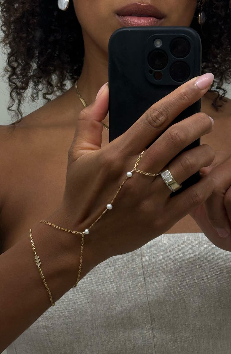 Set & Stones Bobbi Hand Chain, Alternate, color, Gold