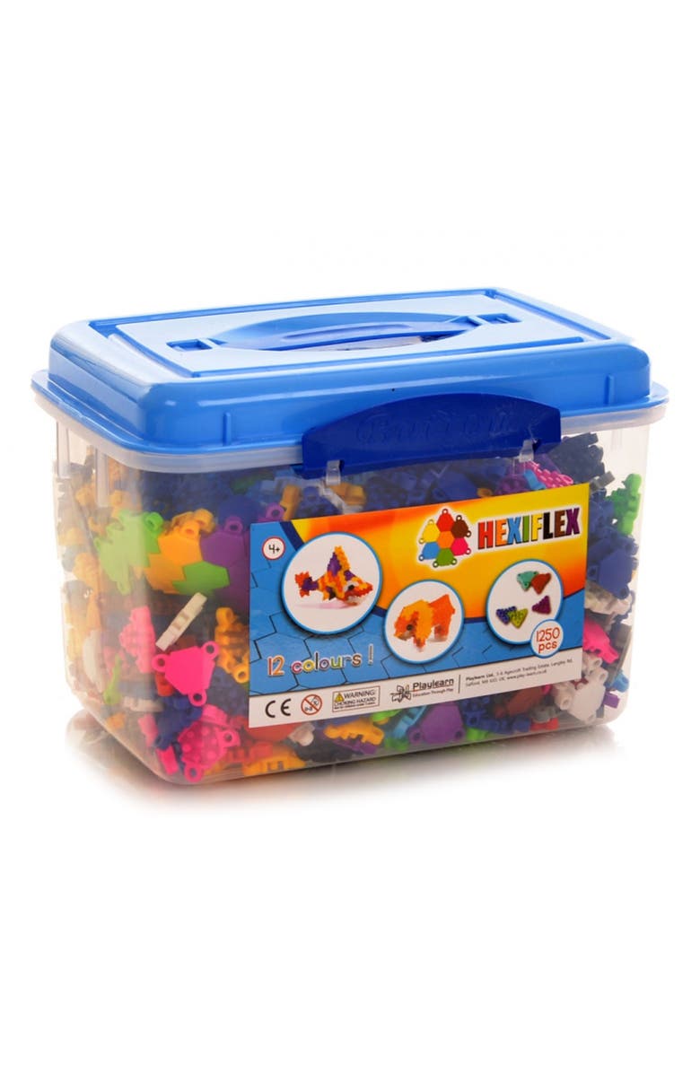 PLAYLEARN Puzzybits Hexiflex Building Blocks Set, Main, color, 