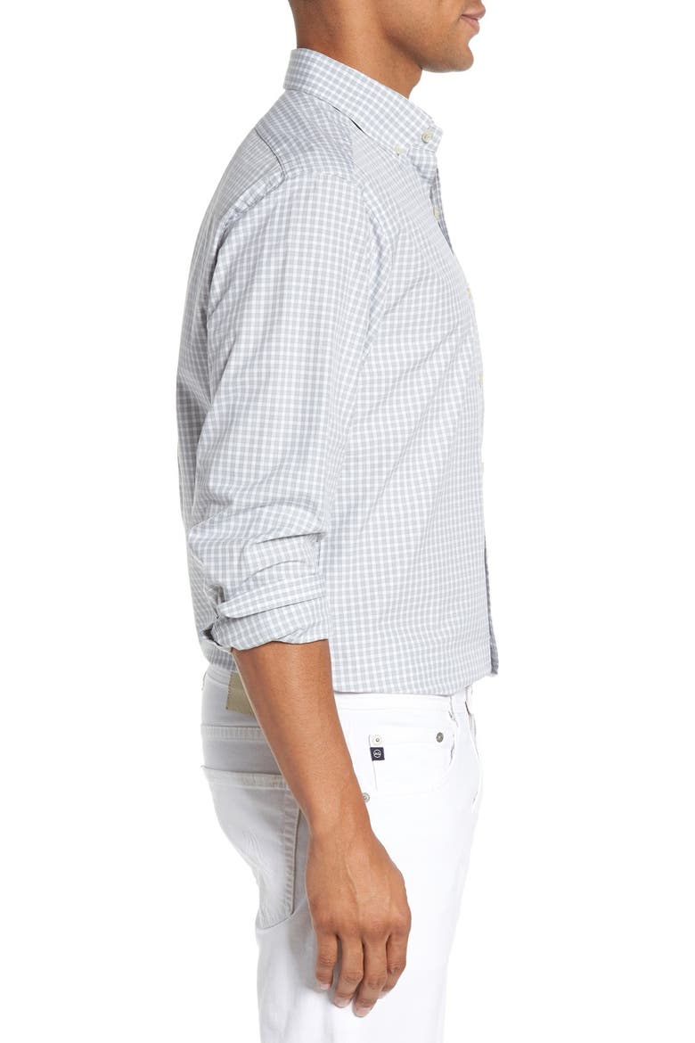 'Tucker - Seabrook' Trim Fit Gingham Sport Shirt, Alternate, color, BARRACUDA