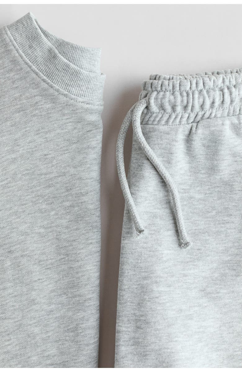 H&M 2-piece Sweatshirt Set, Alternate, color, Light Gray Melange