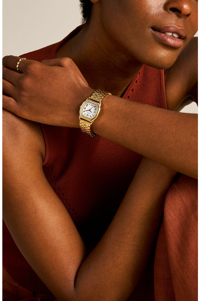 Harlow Bracelet Watch, 27mm, Alternate, color, GOLD