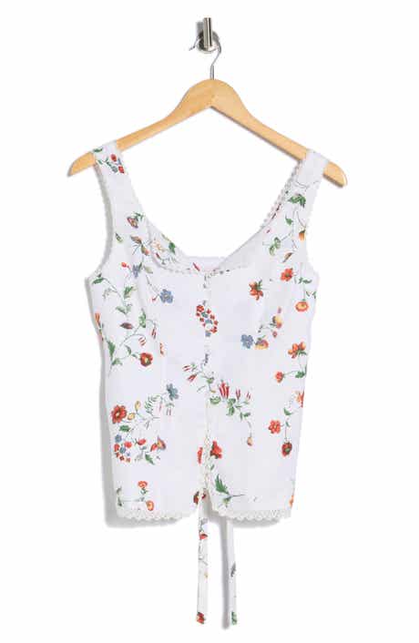 EDIT by JASON WU Lace Trim Linen Tank