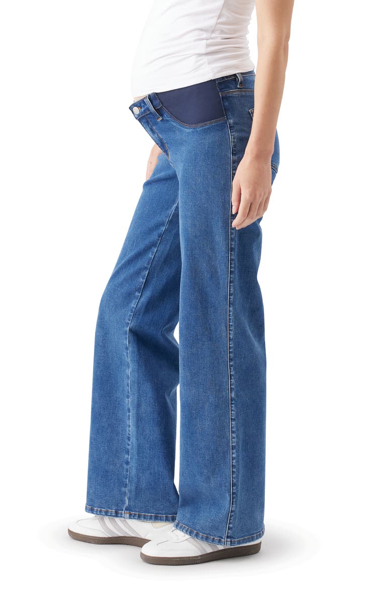 Kyle Wide Leg Under Tummy Maternity Jean, Alternate, color, True Blue