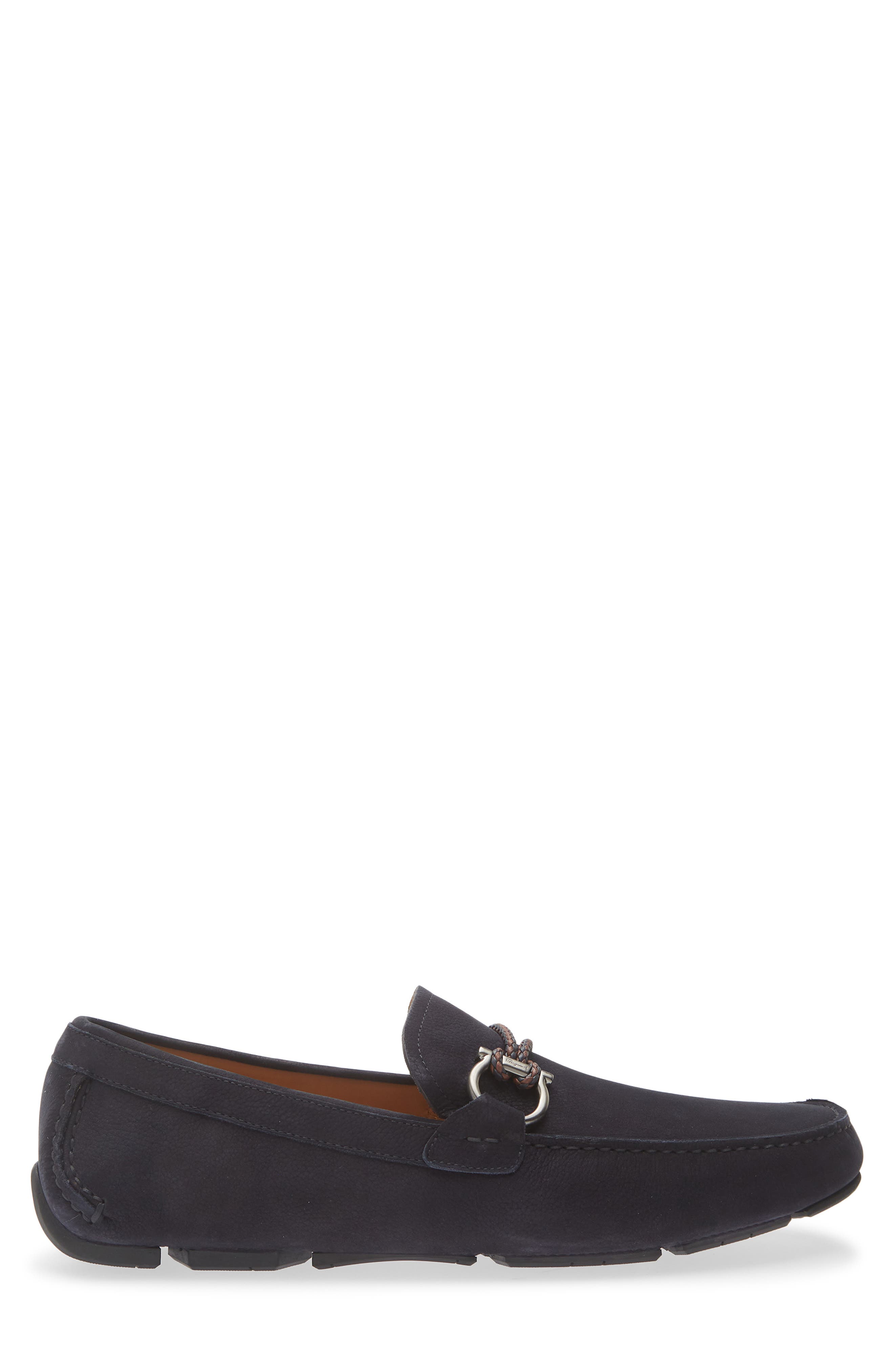 FERRAGAMO Front 4 Driving Loafer, Alternate, color, Navy Cioccolato Biscotto