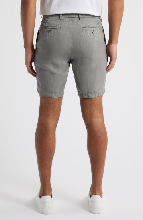 Scott Barber Flat Front Shorts In Sharkskin