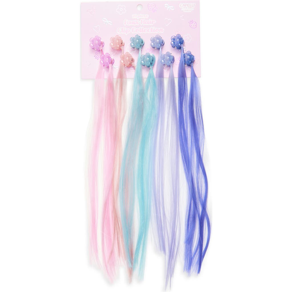 Capelli New York Kids' Assorted 10-pack Daisy Hair Extension Clips In Pink Combo