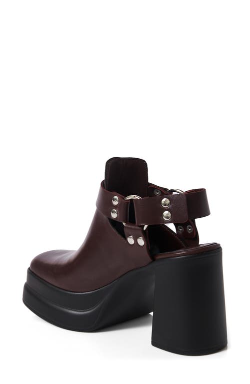 Shop Free People Hybrid Harness Platform Bootie In Espresso Leather