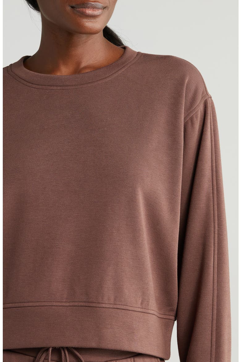 Amazing Lite Cali Crewneck Sweatshirt, Alternate, color, BROWN FAWN