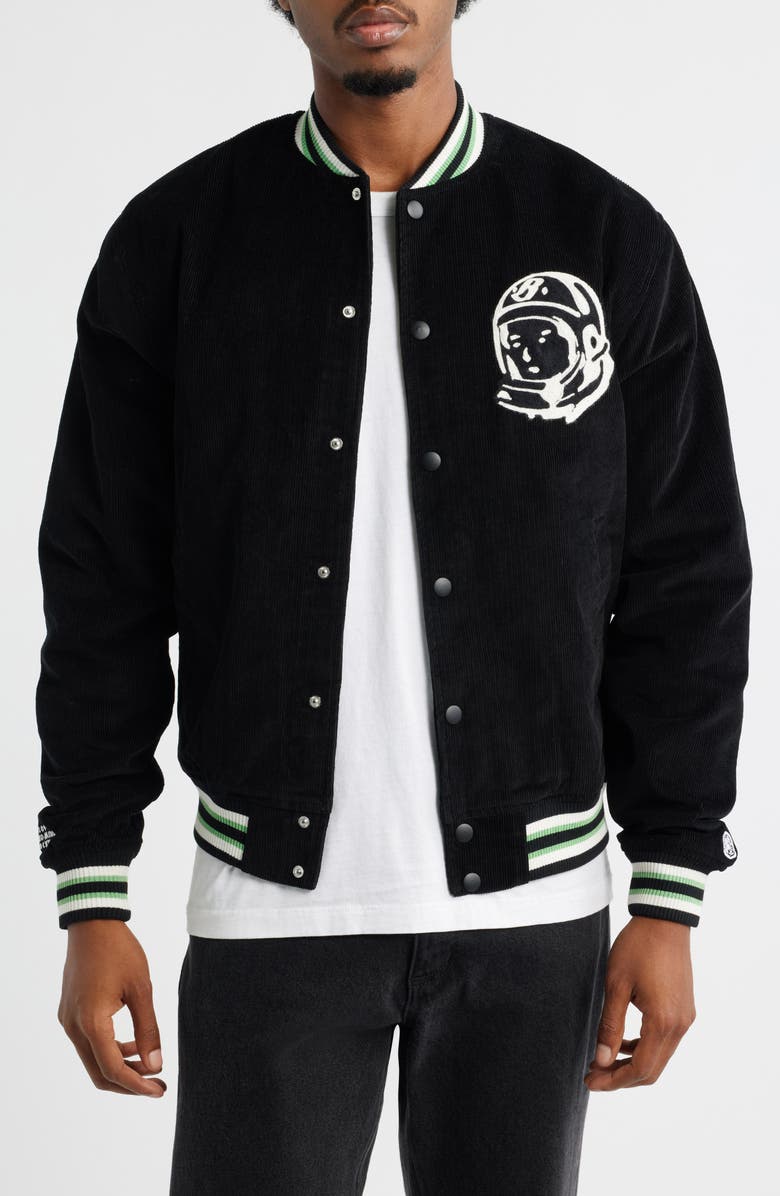 Billionaire Boys Club Space Station Corduroy Bomber Jacket, Main, color, Black
