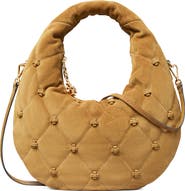 Tory Burch Bunny Knot Suede Top Zip Bag