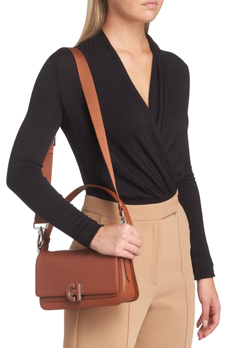 Cole Haan Mini Leather Shoulder Bag, Alternate, color, New British Tan