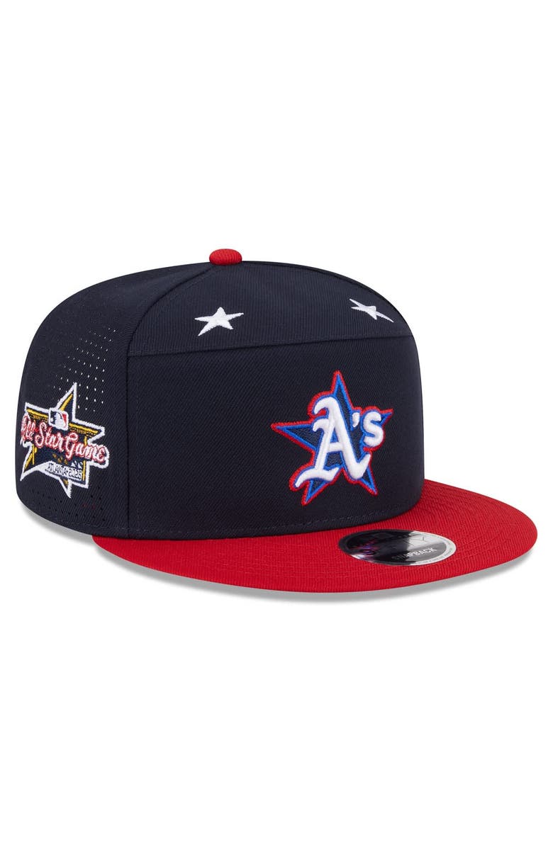 New Era Men's New Era Navy/Red  Athletics 2025 MLB All-Star Game Workout Side Patch 9FIFTY Snapback Hat, Main, color, Navy