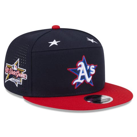 Men's New Era Navy/Red  Athletics 2025 MLB All-Star Game Workout Side Patch 9FIFTY Snapback Hat