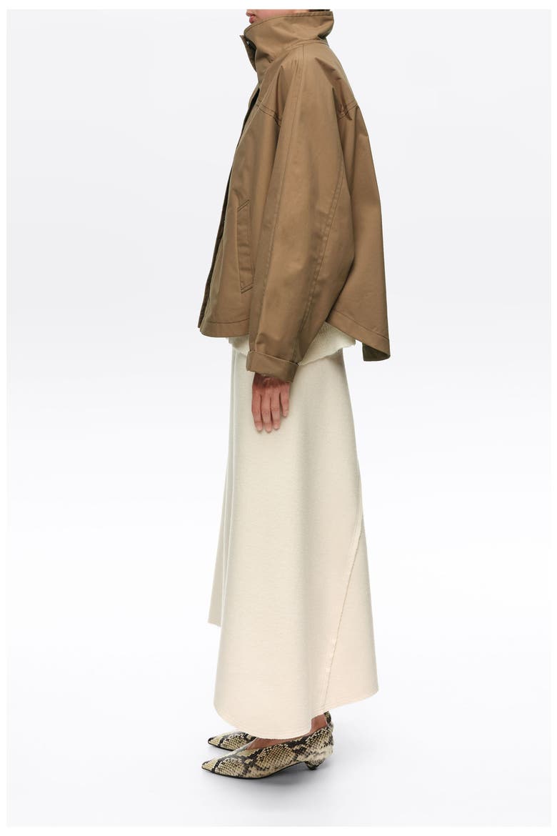 Short Batwing Trench Jacket, Alternate, color, LIGHT BROWN